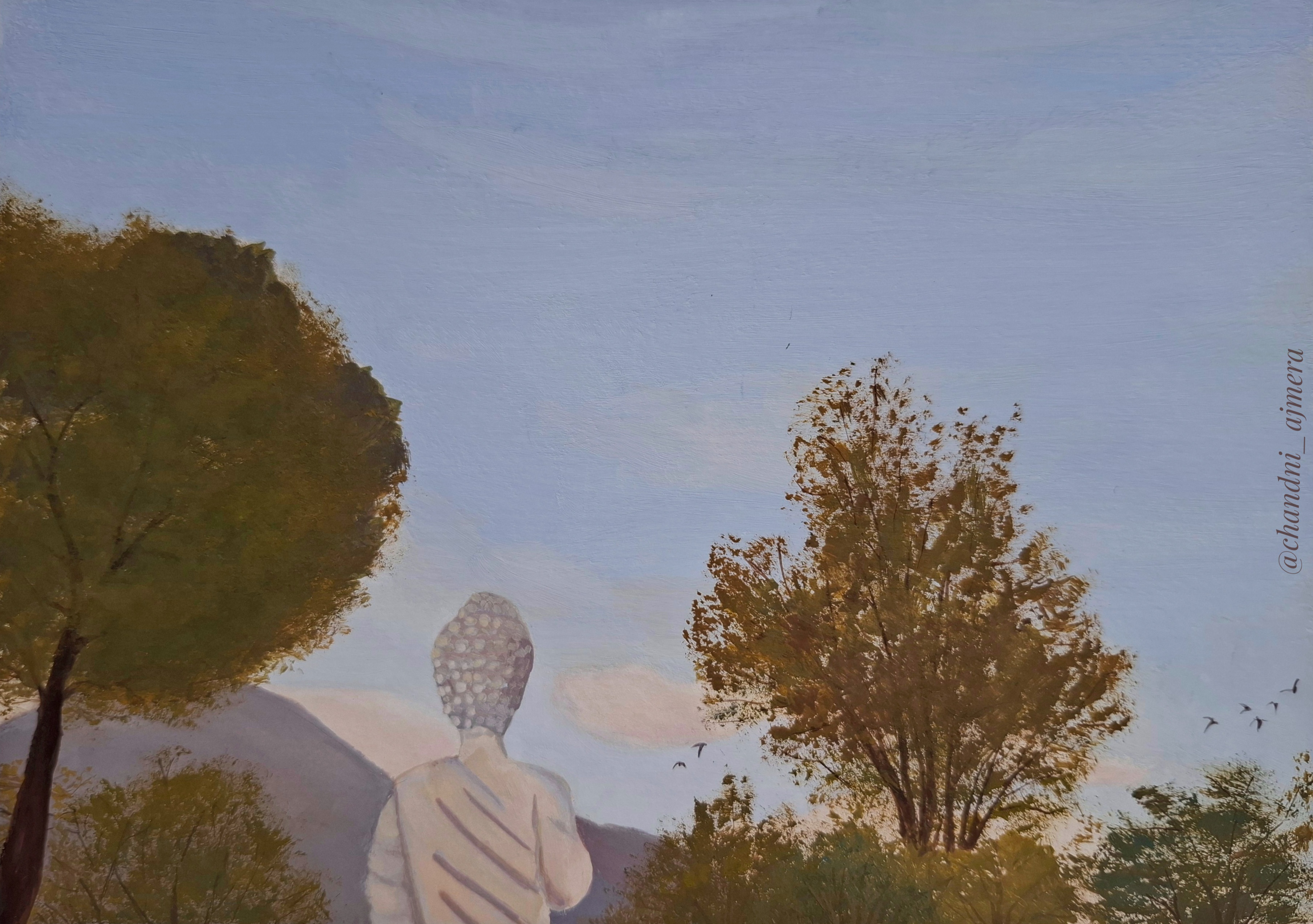 Buddha statue in the mountains 